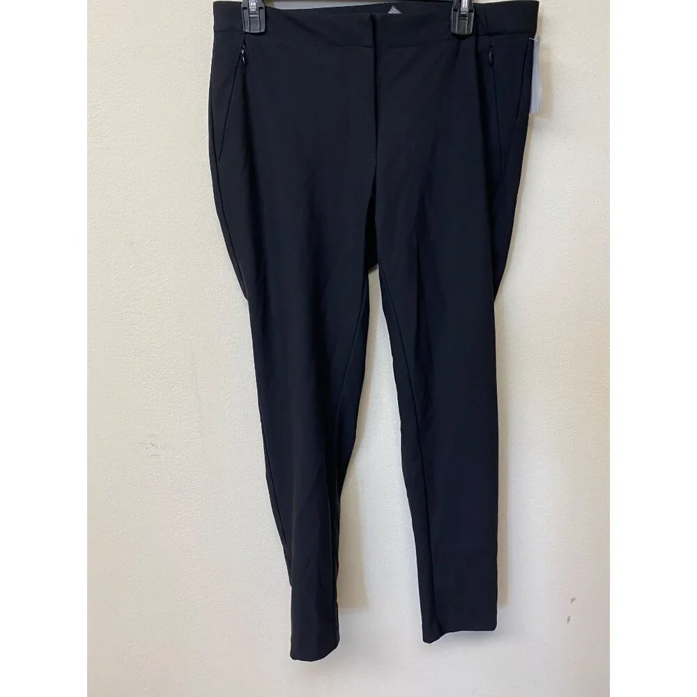 Calvin Klein Women's Black Solid Casual Mid Rise Slim Fit Ankle Dress Pants NWT - Picture 1 of 5